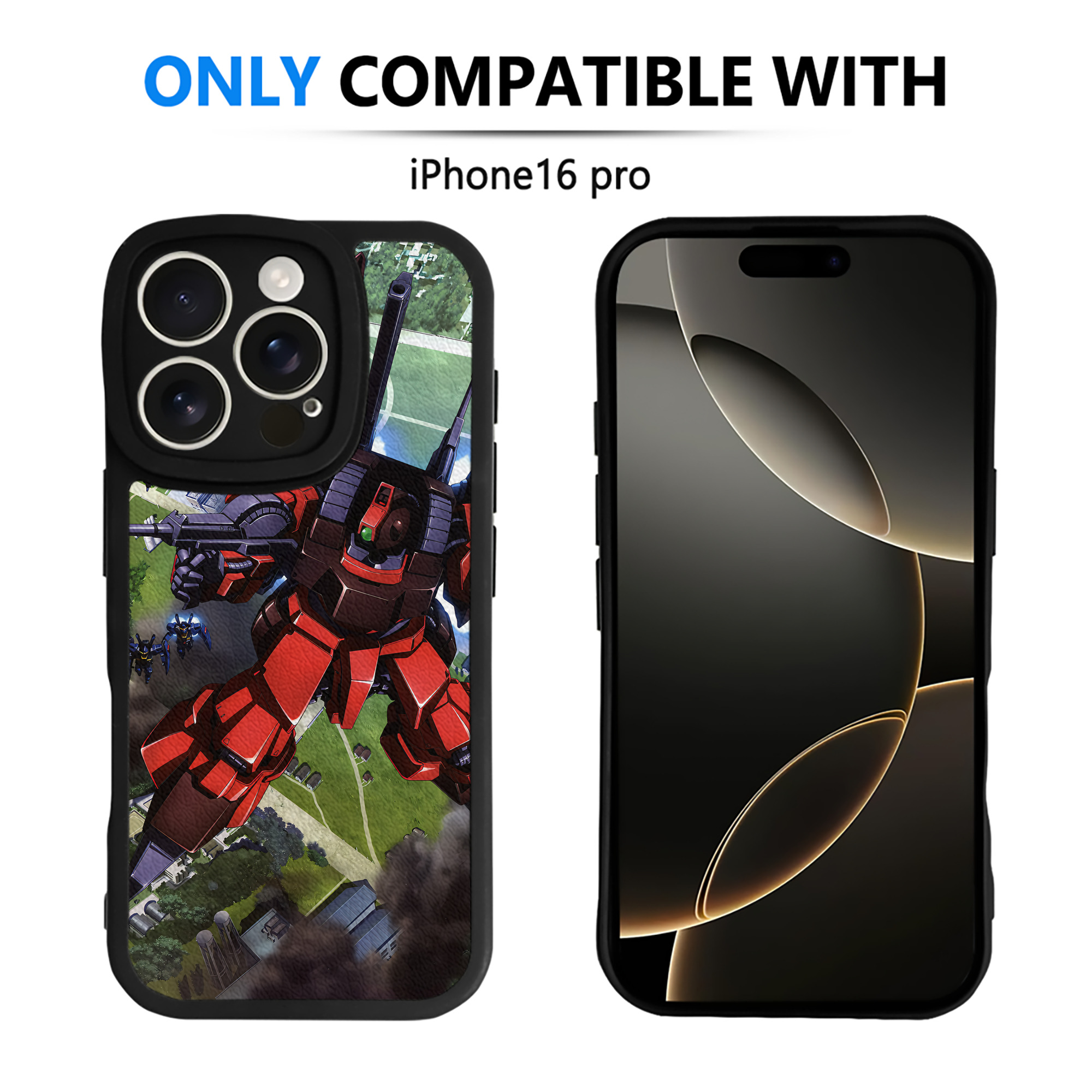 （画像用） 機動戦士ガンダム Mobile Suit Gundam 【iPhone 16シリーズ対応】シリコンスマホケース（レザー調） 材質：シリコン